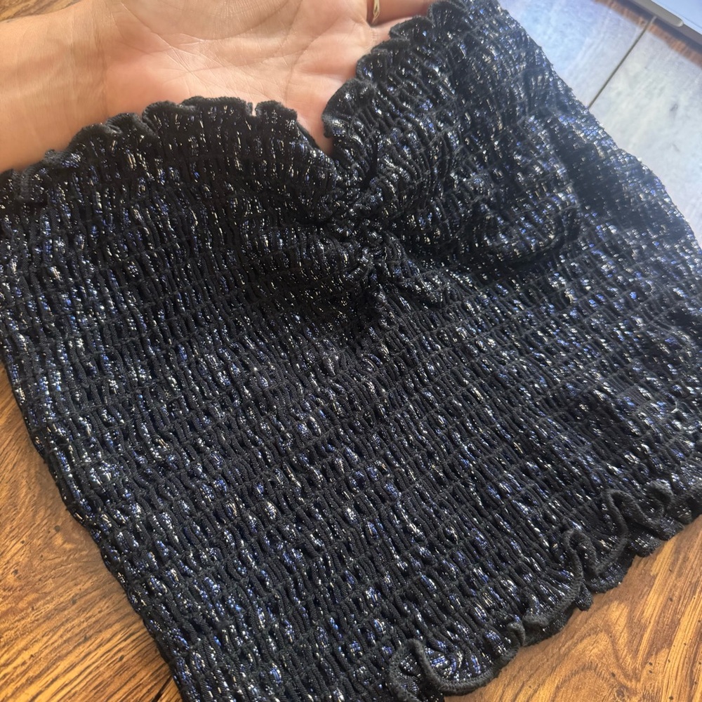 Urban Outfitters Black and Blue Glitter Top